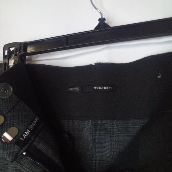 Maurices Pants Women 9 10 Career Classic Plaid Gray - Picture 9 of 14